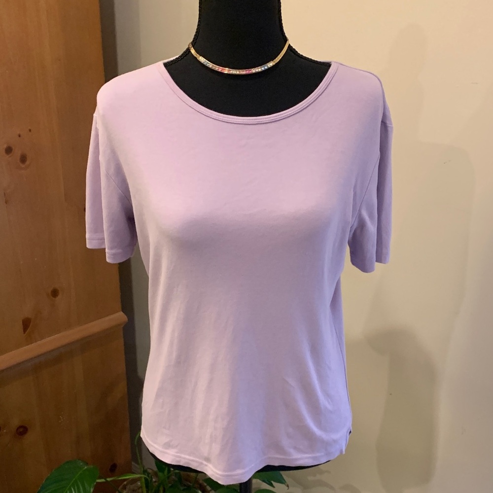 🌹VINTAGE Talbots PETITES • EUC Lilac Short Sleeve Crewneck Tee